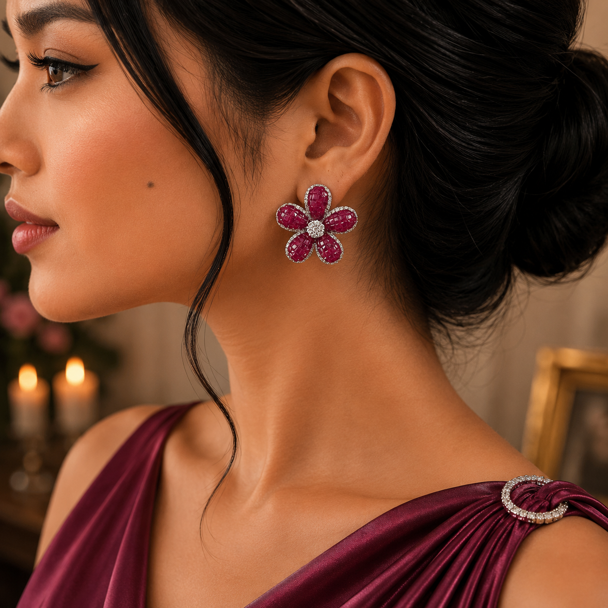 Blossom Luxe Floral Stud Earrings