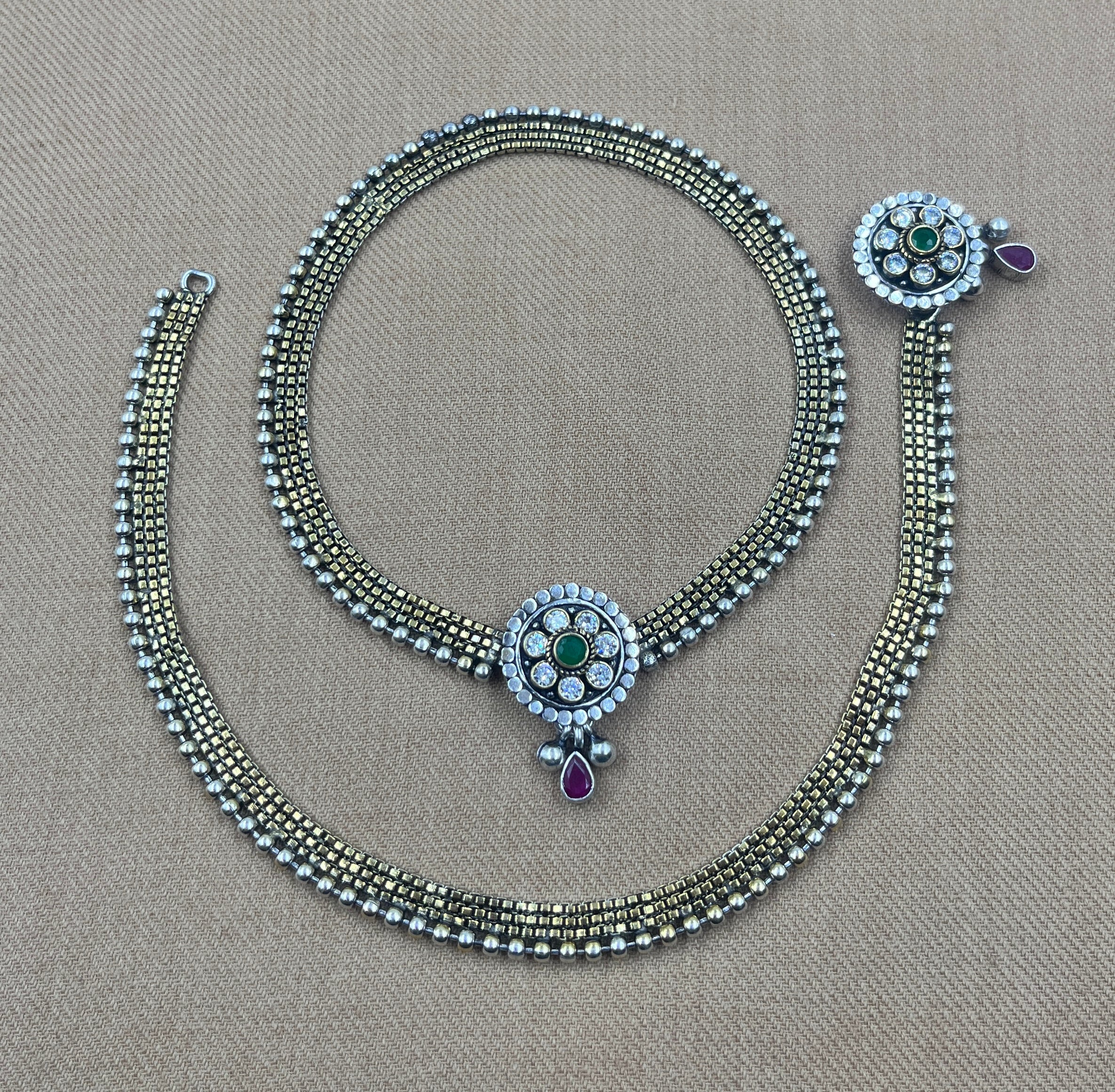 Noorani Golden & Antique Payal