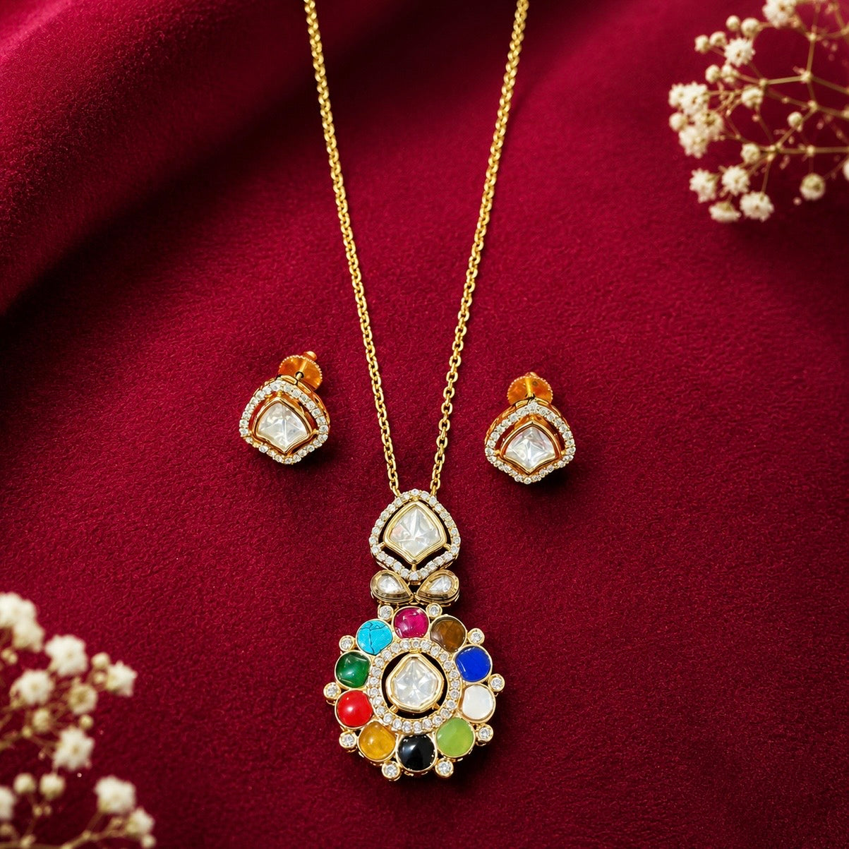 Navya Kundan Navratan Set