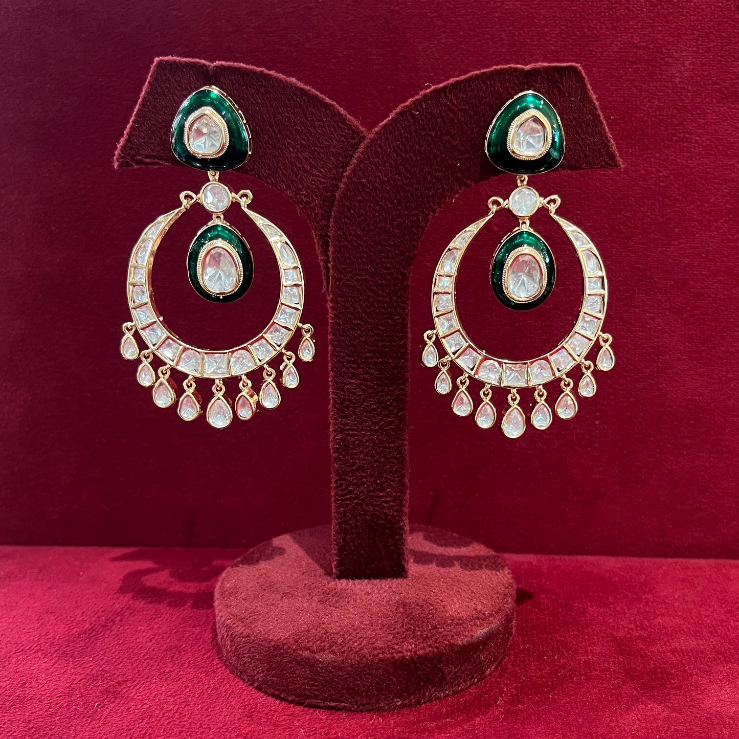 Alia-Inspired Kundan Chandbali Earrings