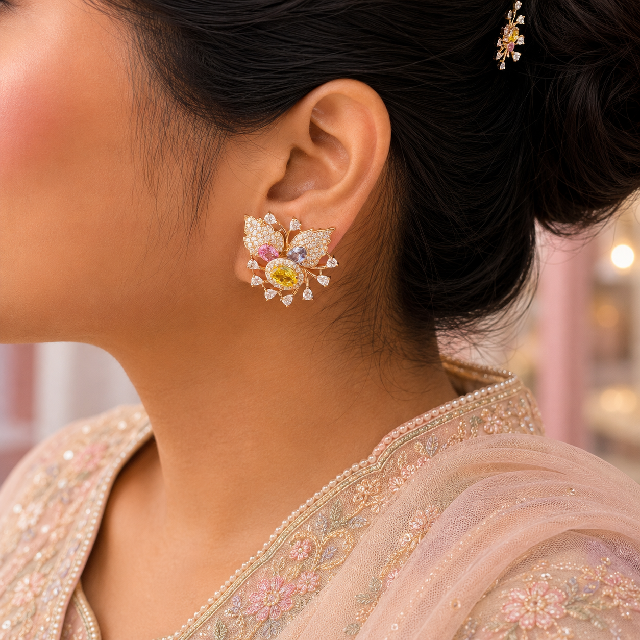 Pastel Flutter Stud Earrings