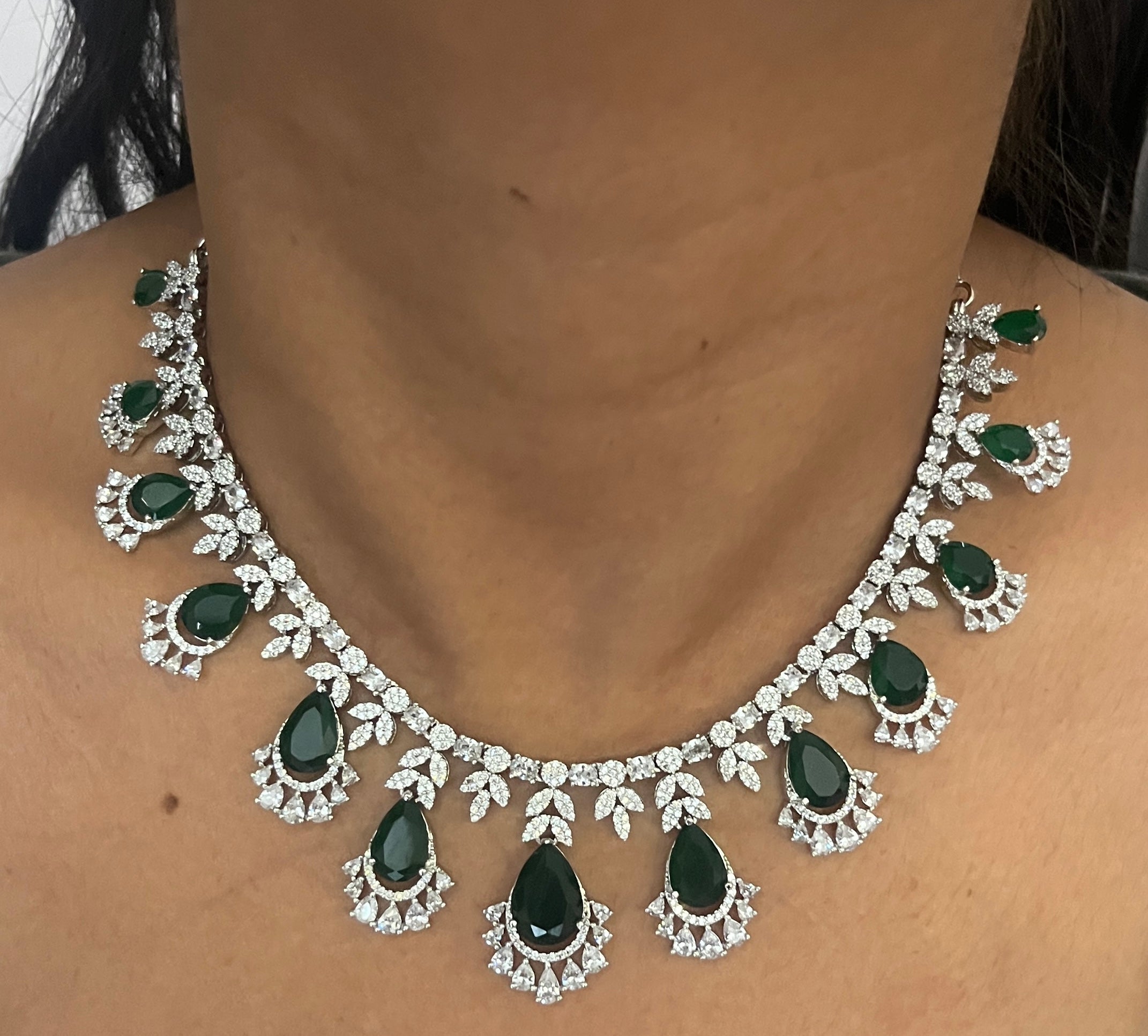 Chavi Doublet American Diamond necklace