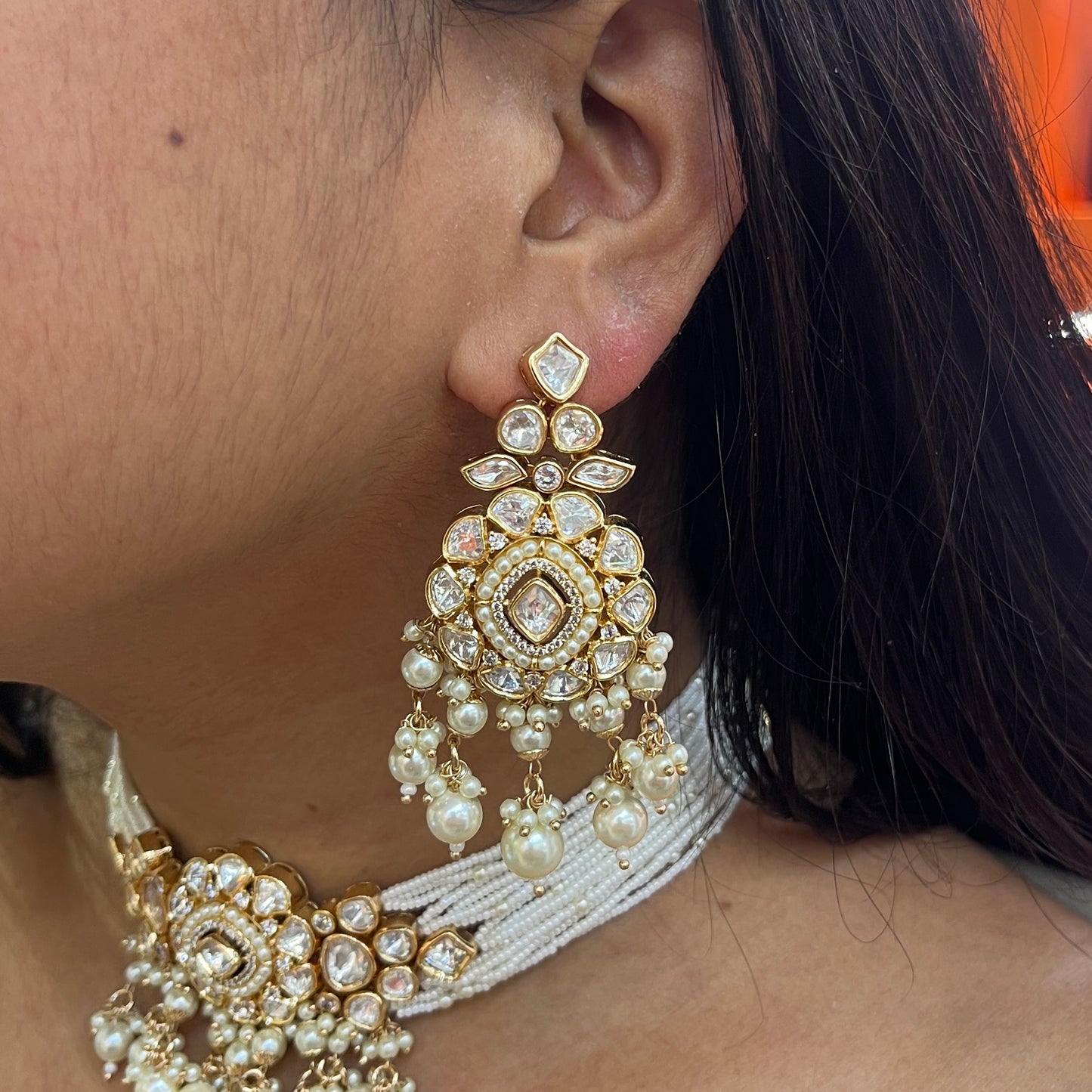 Chandrika Kundan Pearl Choker Set