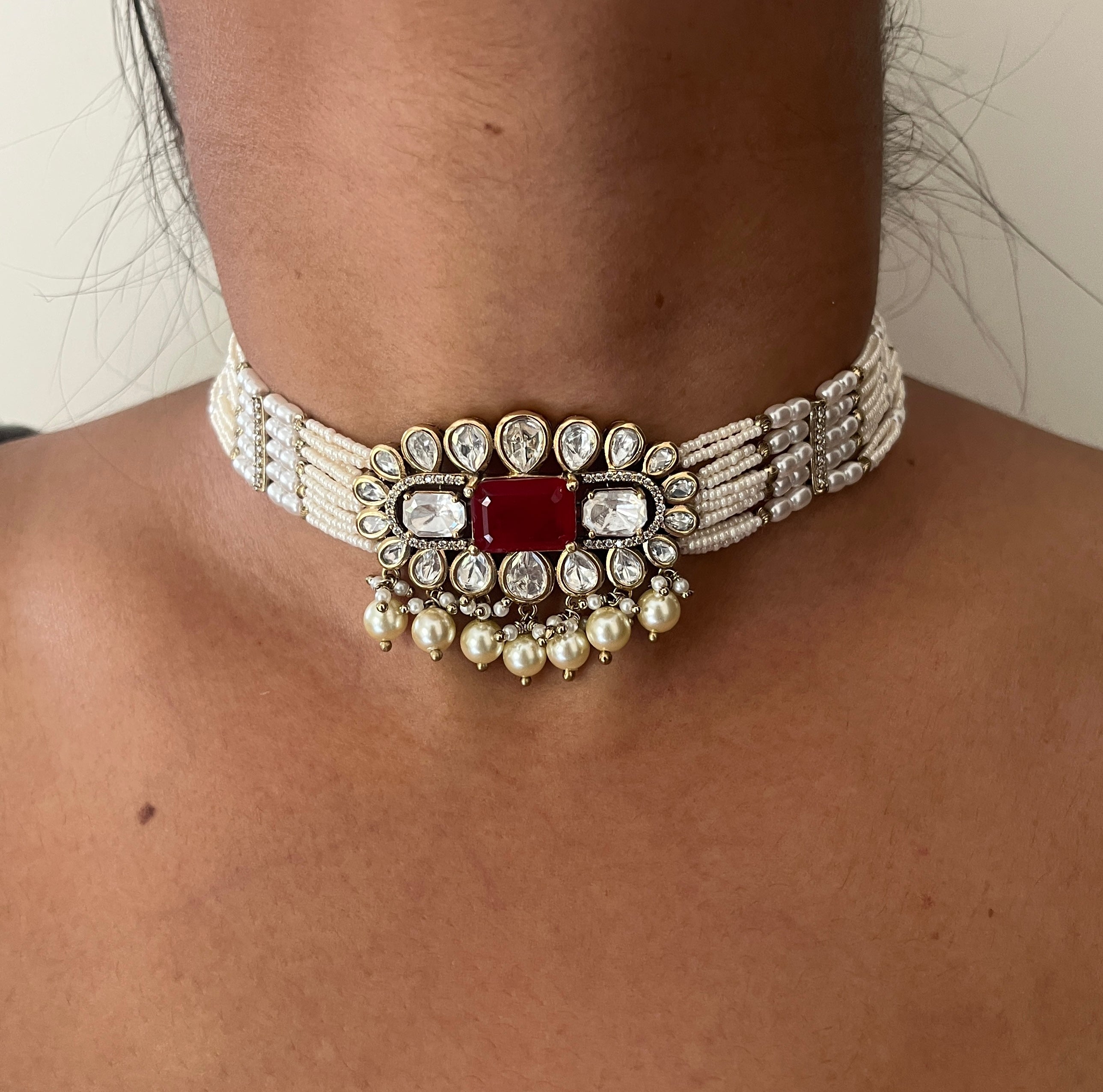 Moissanite Polki Doublet Chic Set