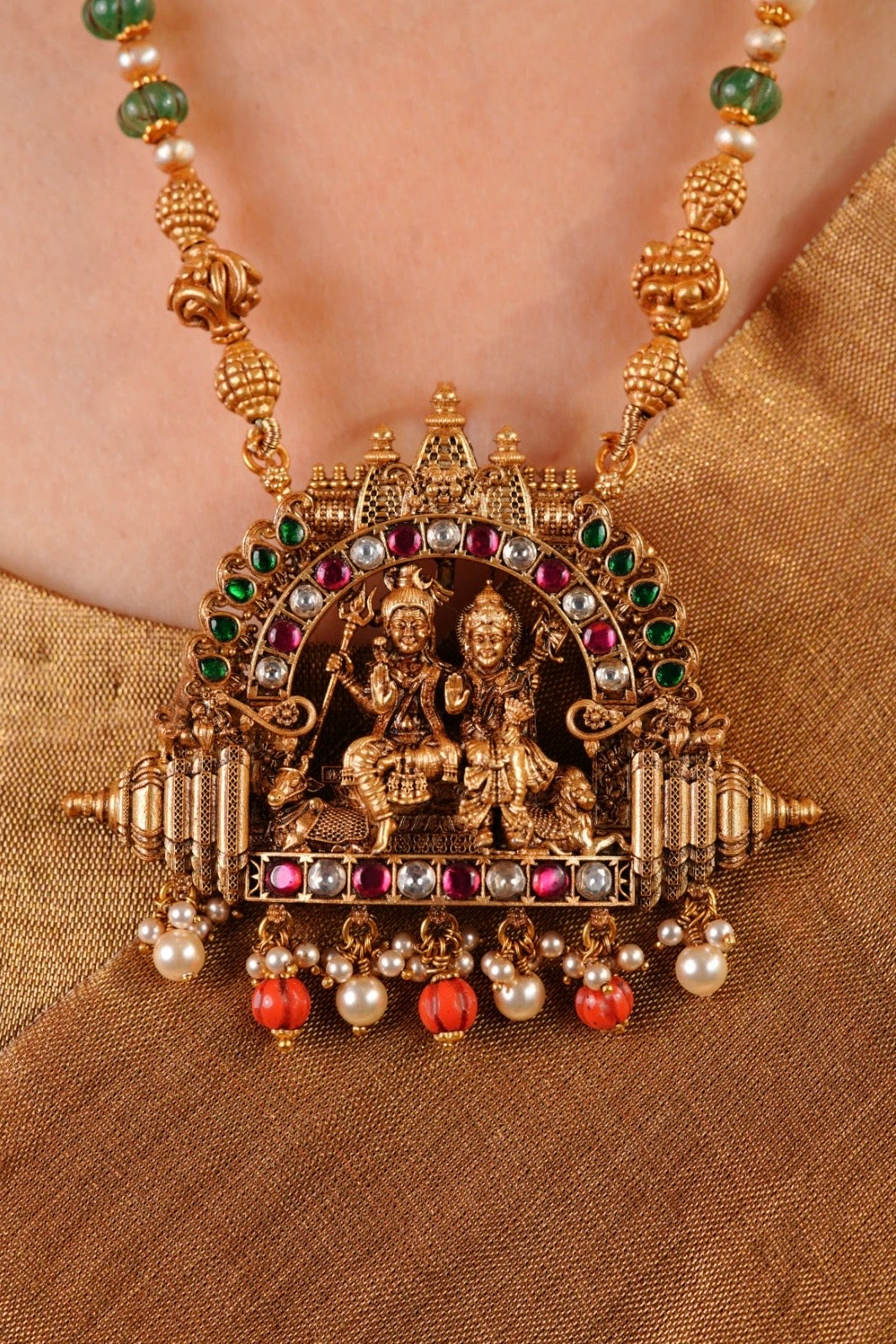 Sri Shiv Parvati Anugraha – 3D Statement Pendant