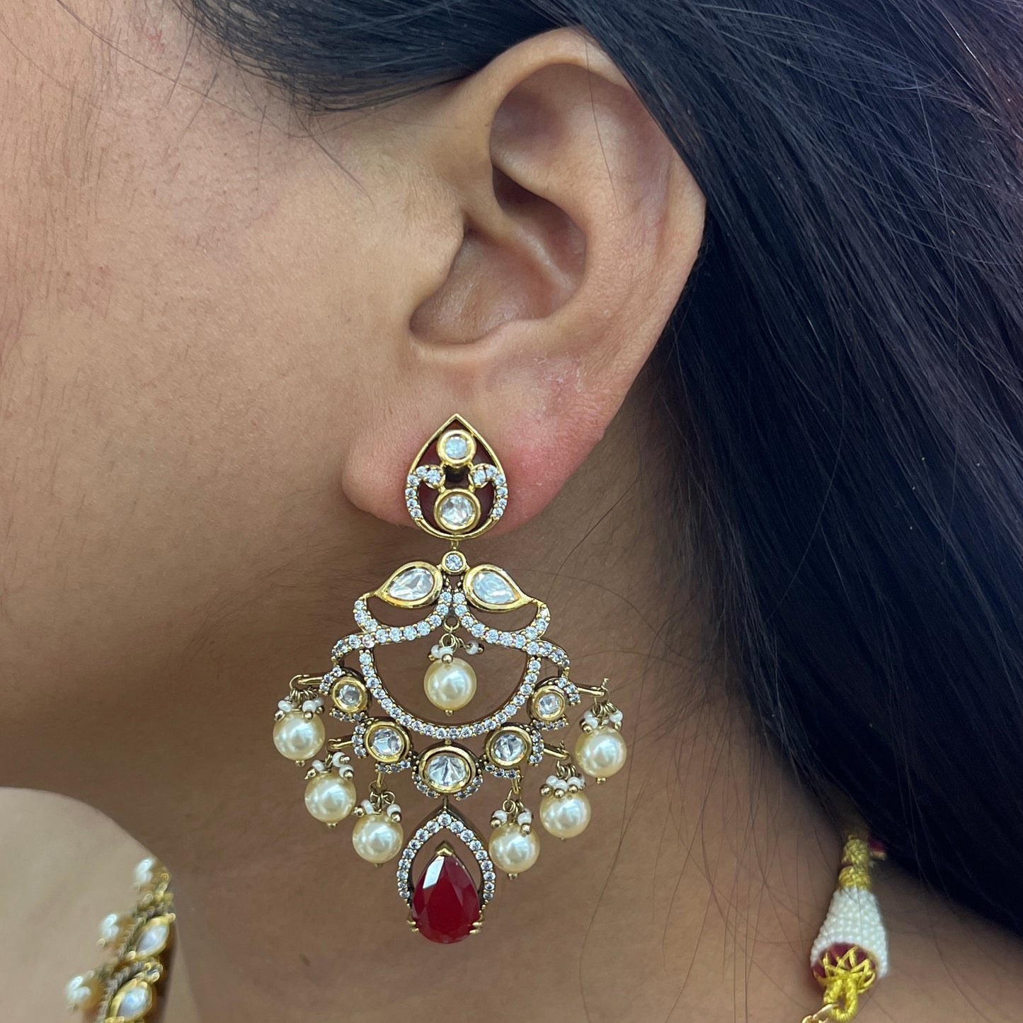 Rani Victorian Polki Necklace Set