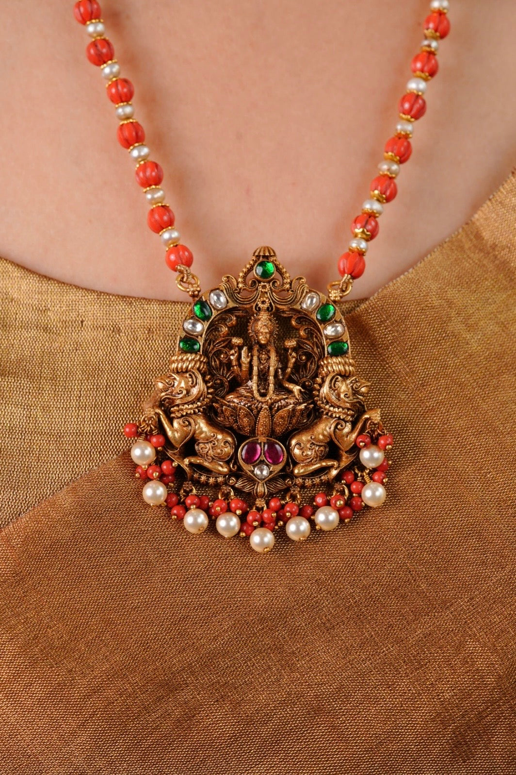 Sri Lakshmi Simha Vaibhavam – 3D Statement Pendant