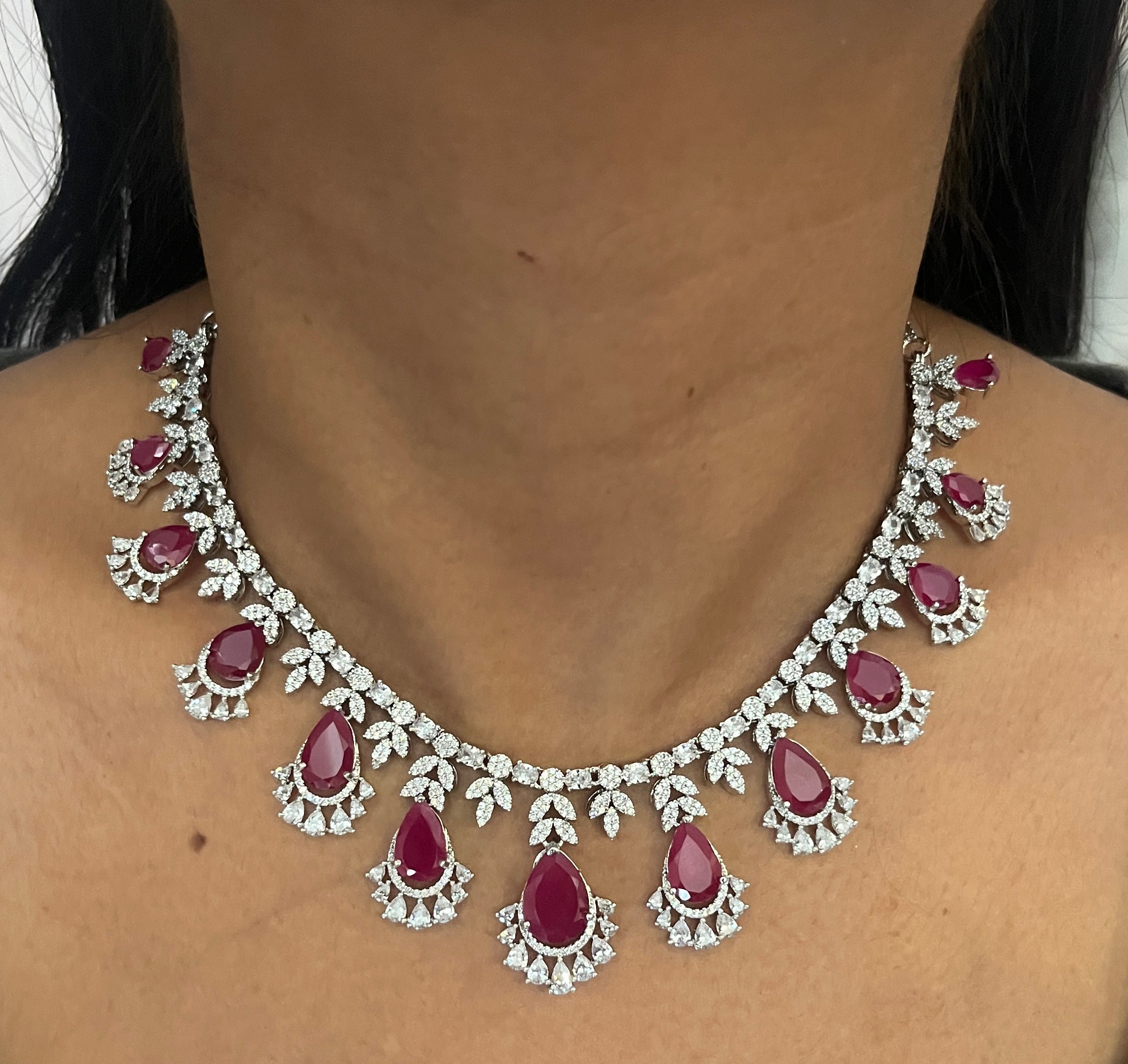 Chavi Doublet American Diamond necklace