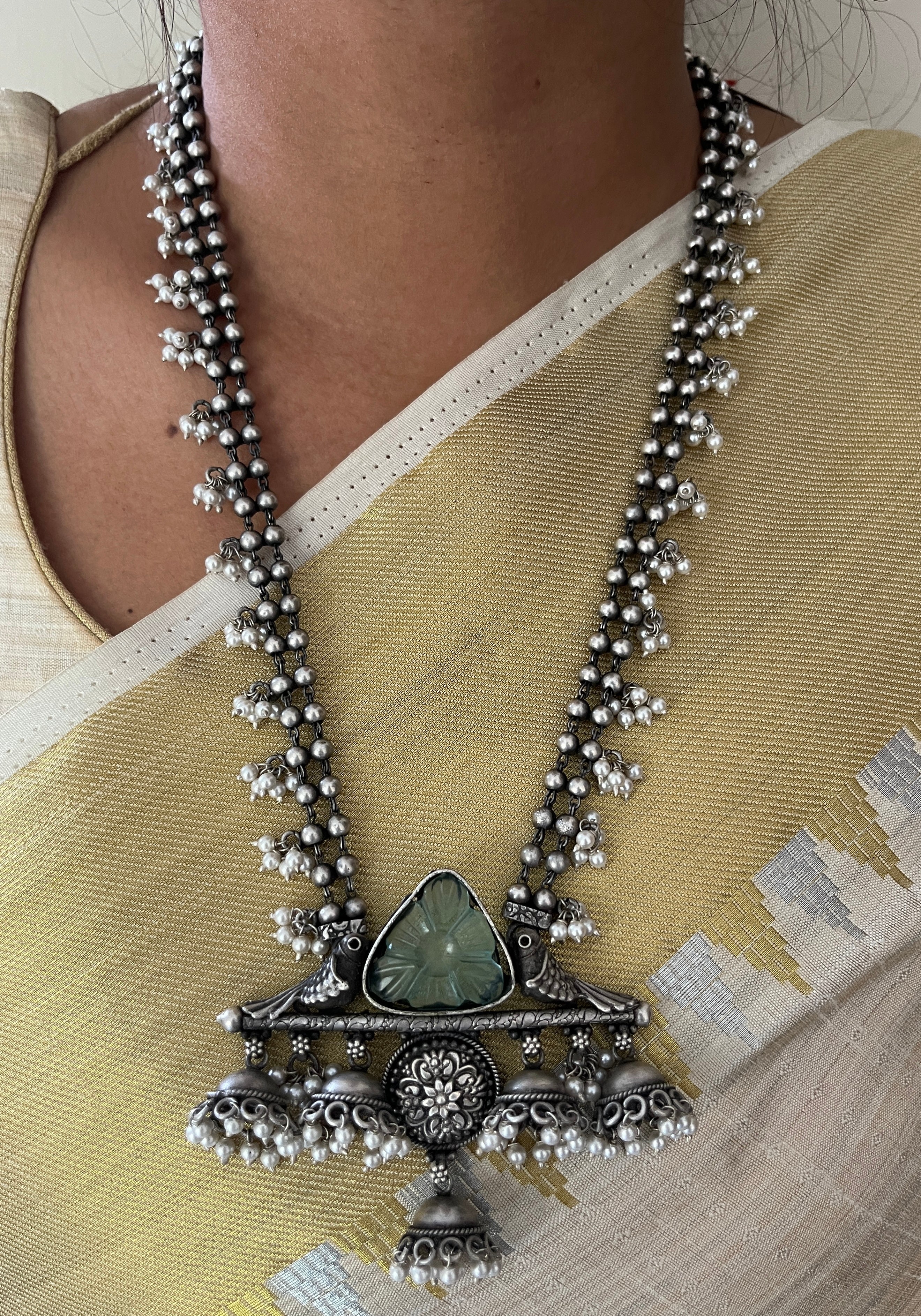 Divine Jhumkis Rani Haar