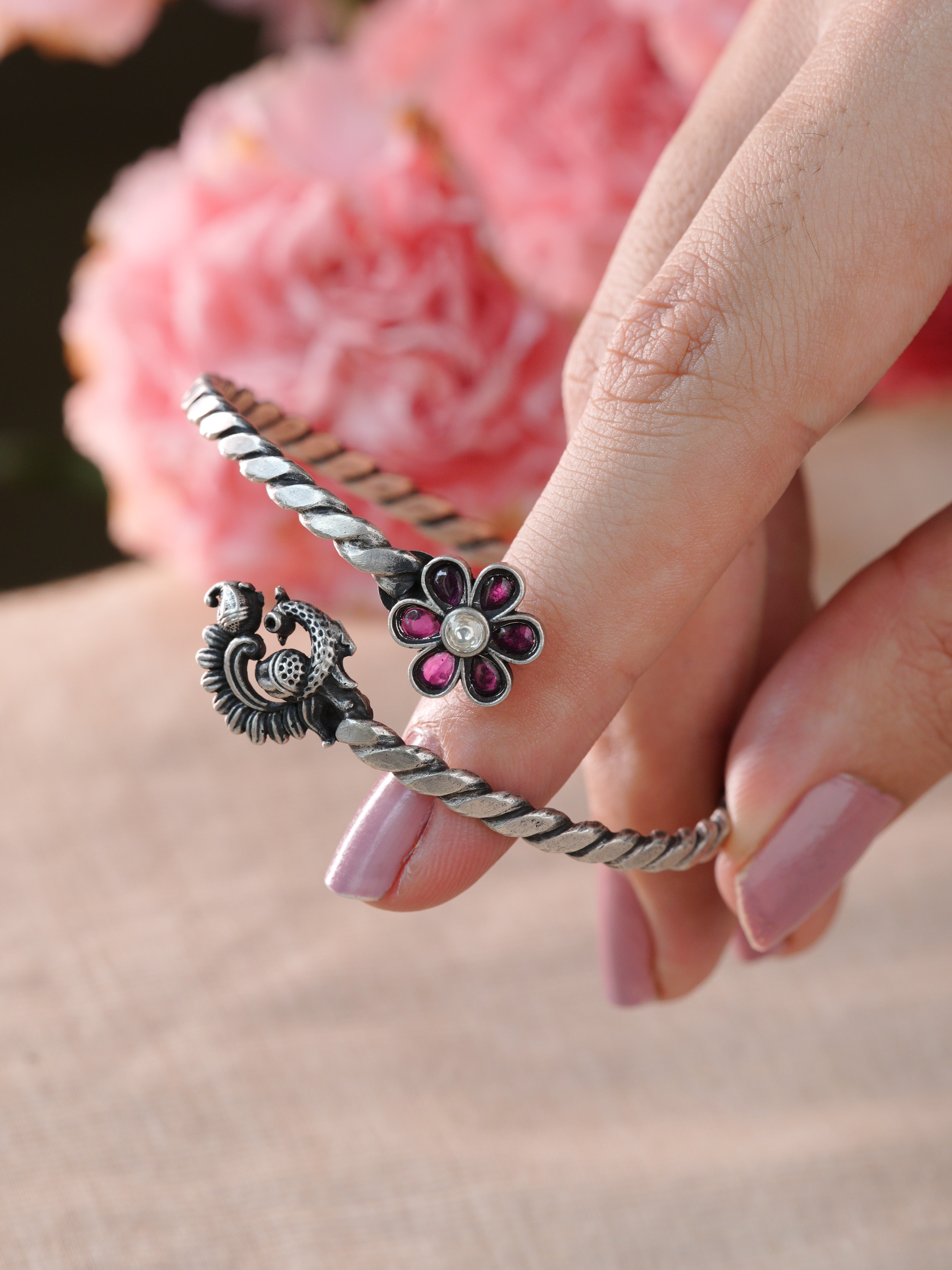 Nritya Peacock Antique Bracelet