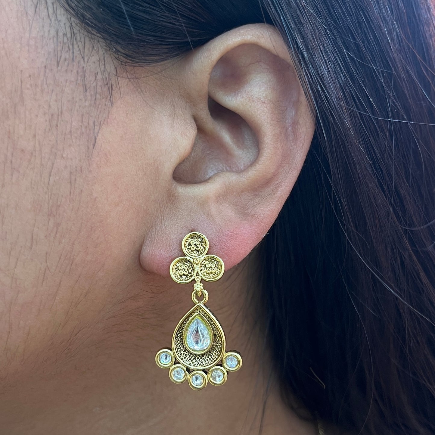 Aarohi Drop Kundan Necklace Set