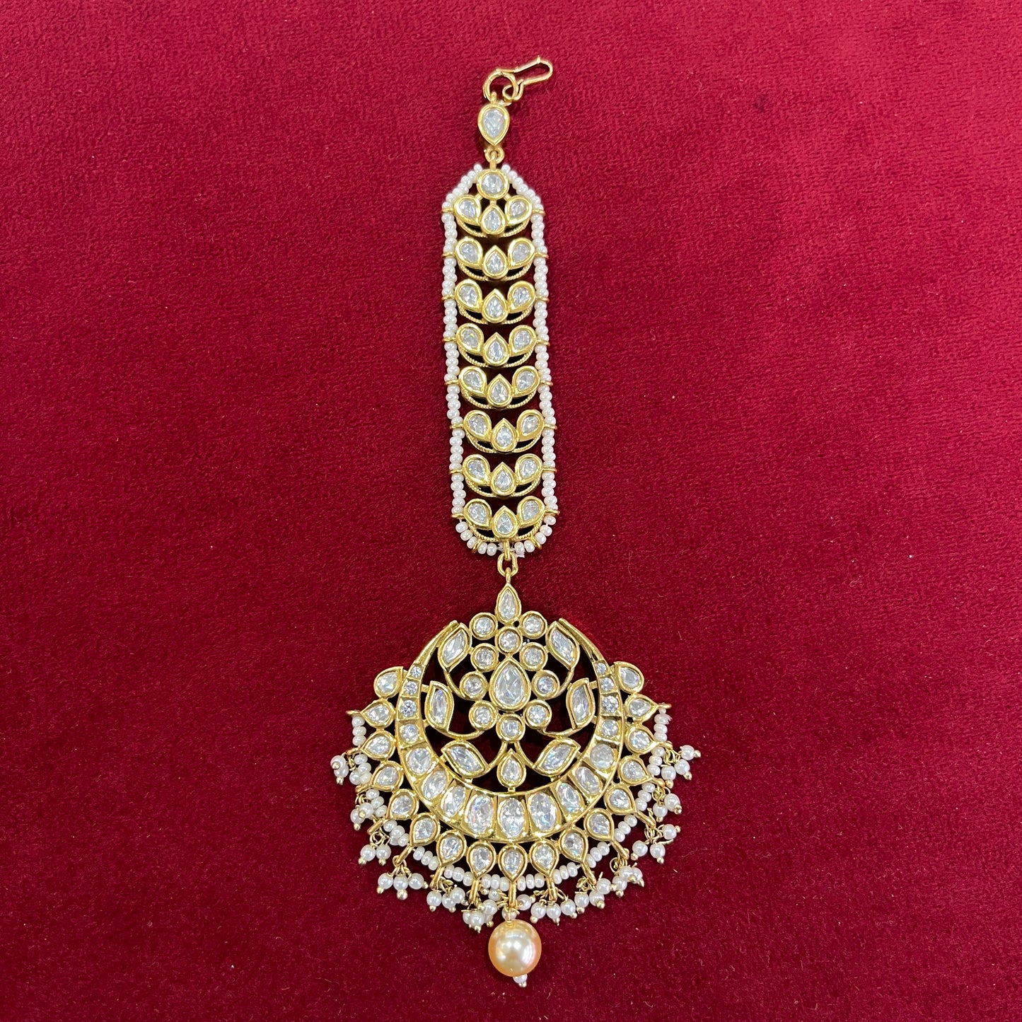 Chand Noor Moissanite Polki Tikka
