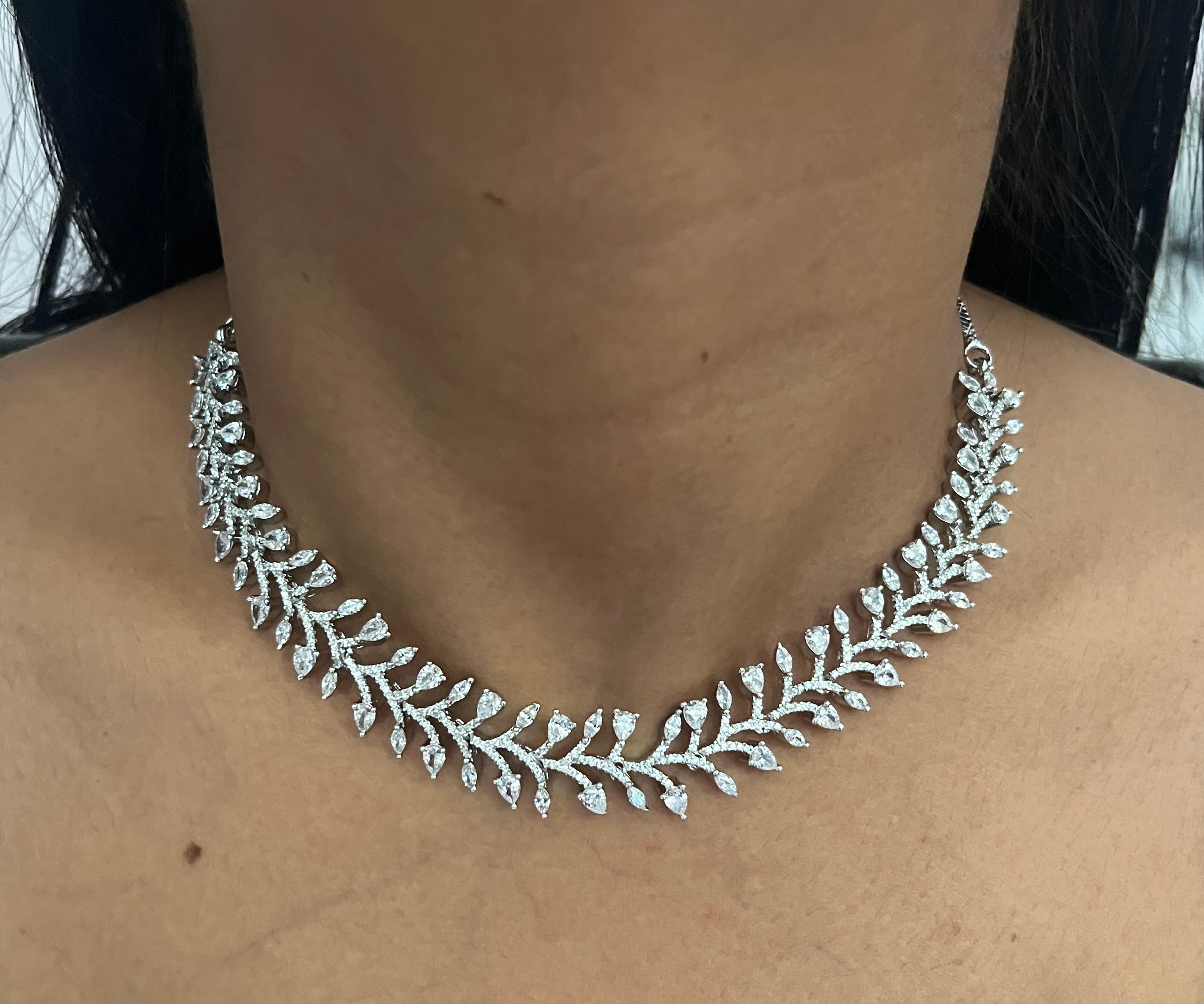 Zavya Designer American Diamond Necklace