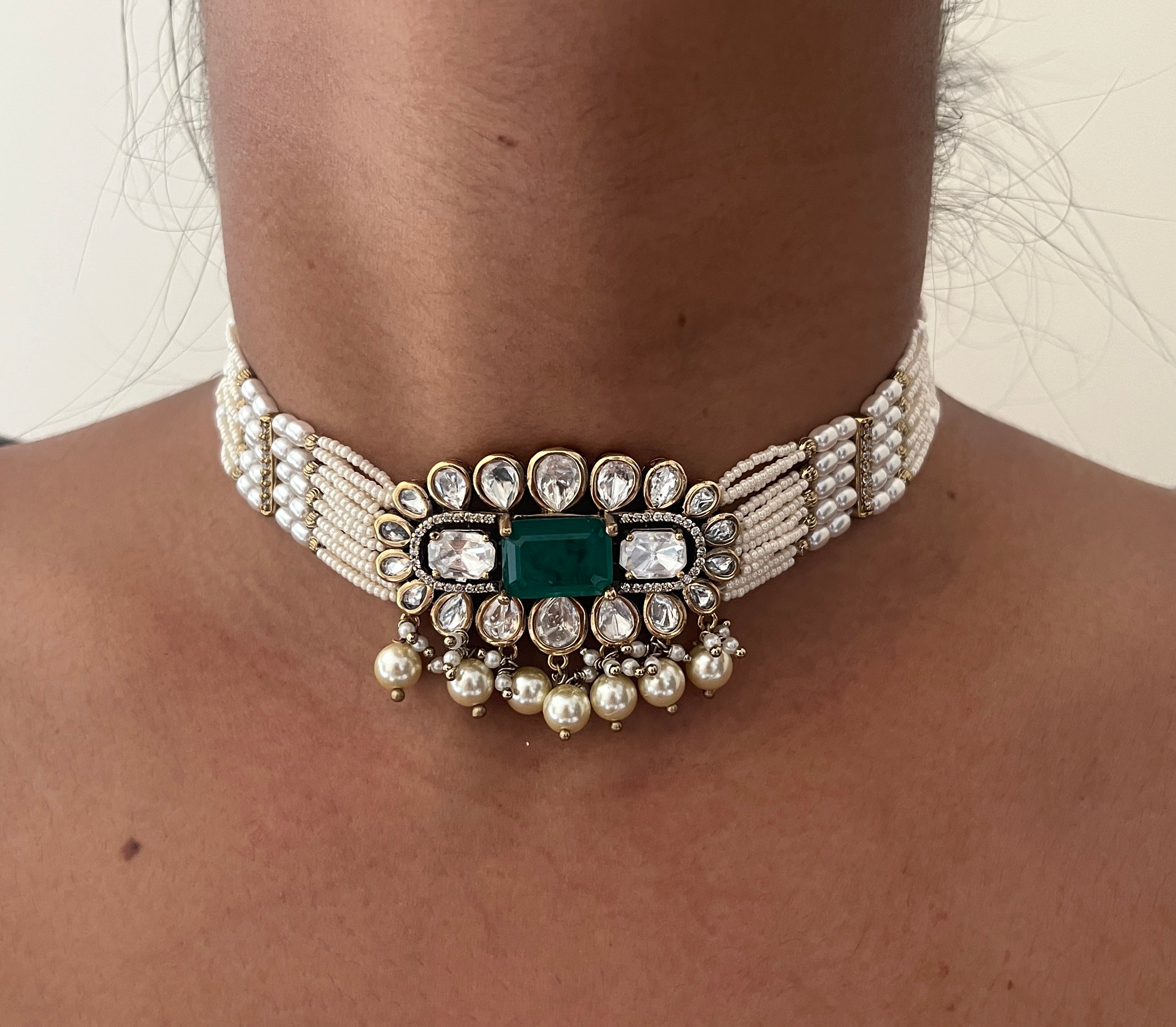 Moissanite Polki Doublet Chic Set