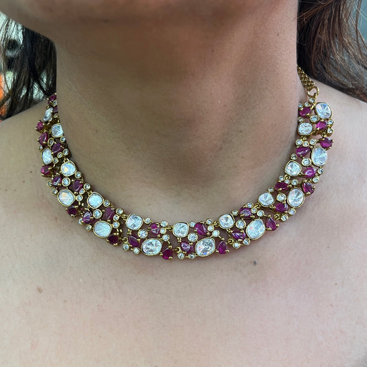 Regalia Indo-Western Moissanite Polki Set