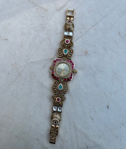 Rajvansh Antique Gold Watch