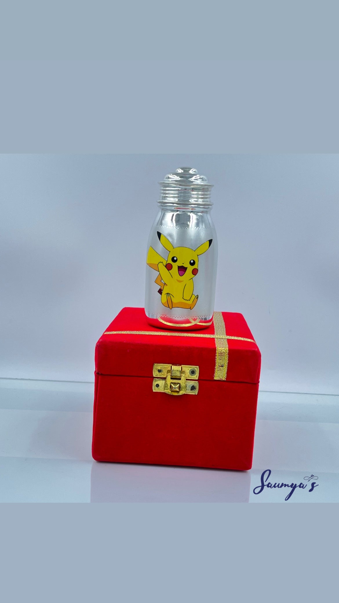 Pikachu Baby Silver Sipper Bottle!
