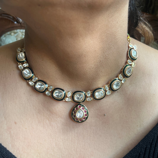 Emerald Ruby Noor Kundan Set