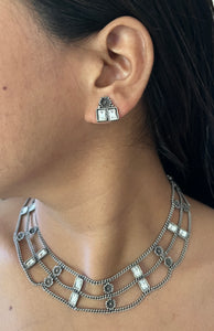 Floral Jali Neckale with Kundan Work