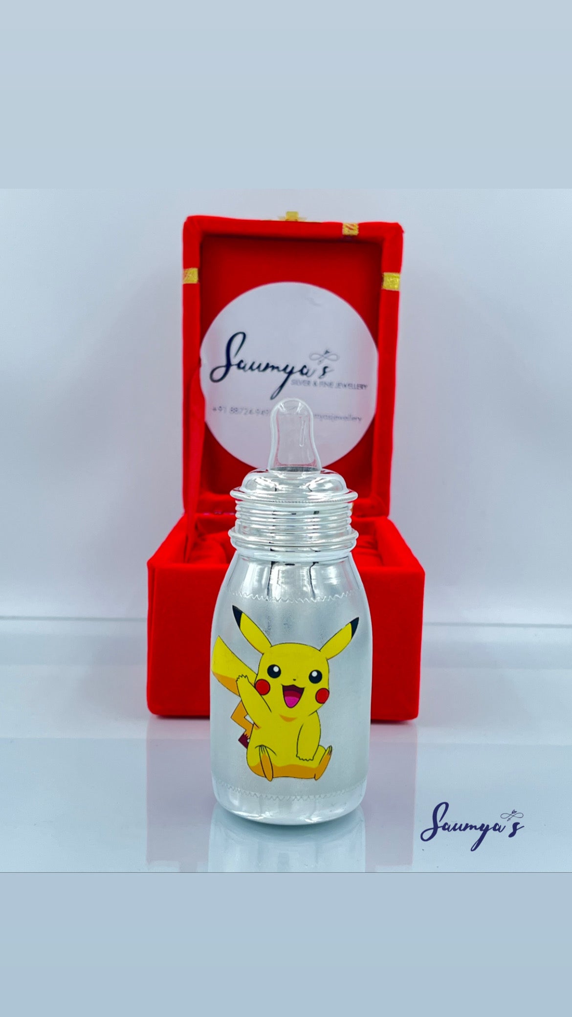 Pikachu Baby Silver Sipper Bottle!
