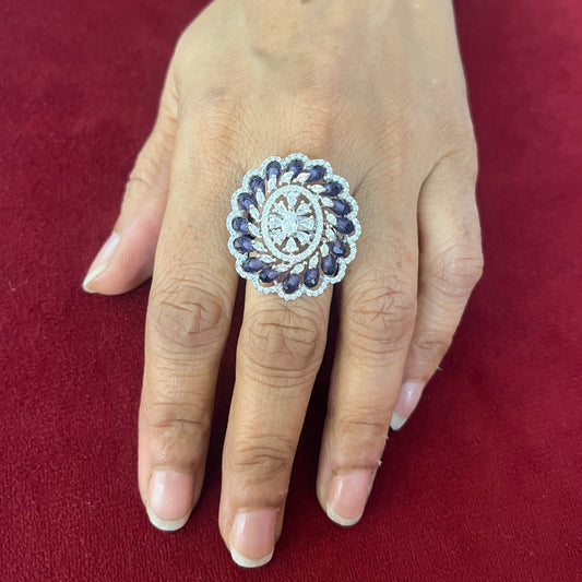 Aurora Oval Pastel Shell Ring