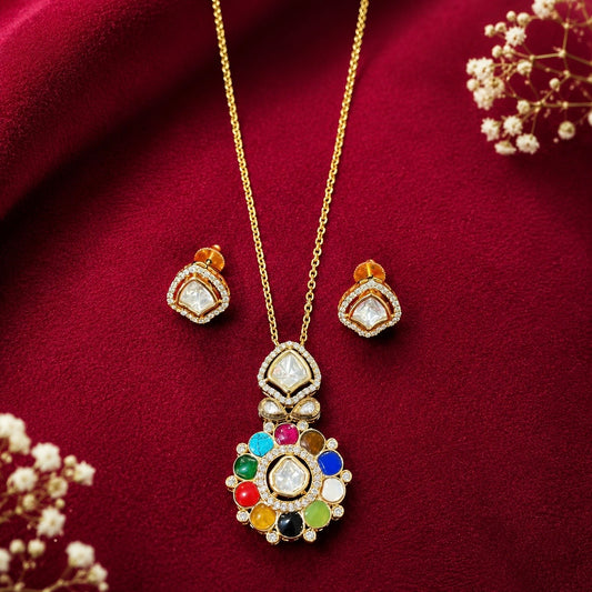 Navya Kundan Navratan Set