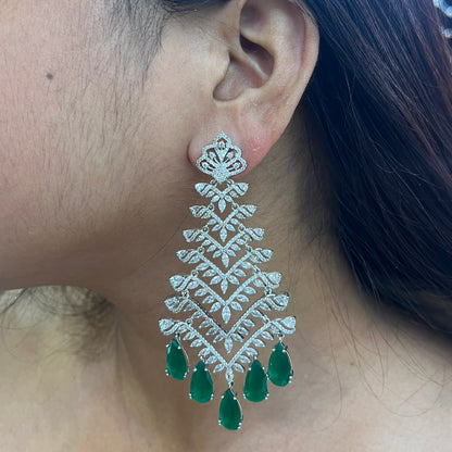 Seraphina Pear Diamond Danglers