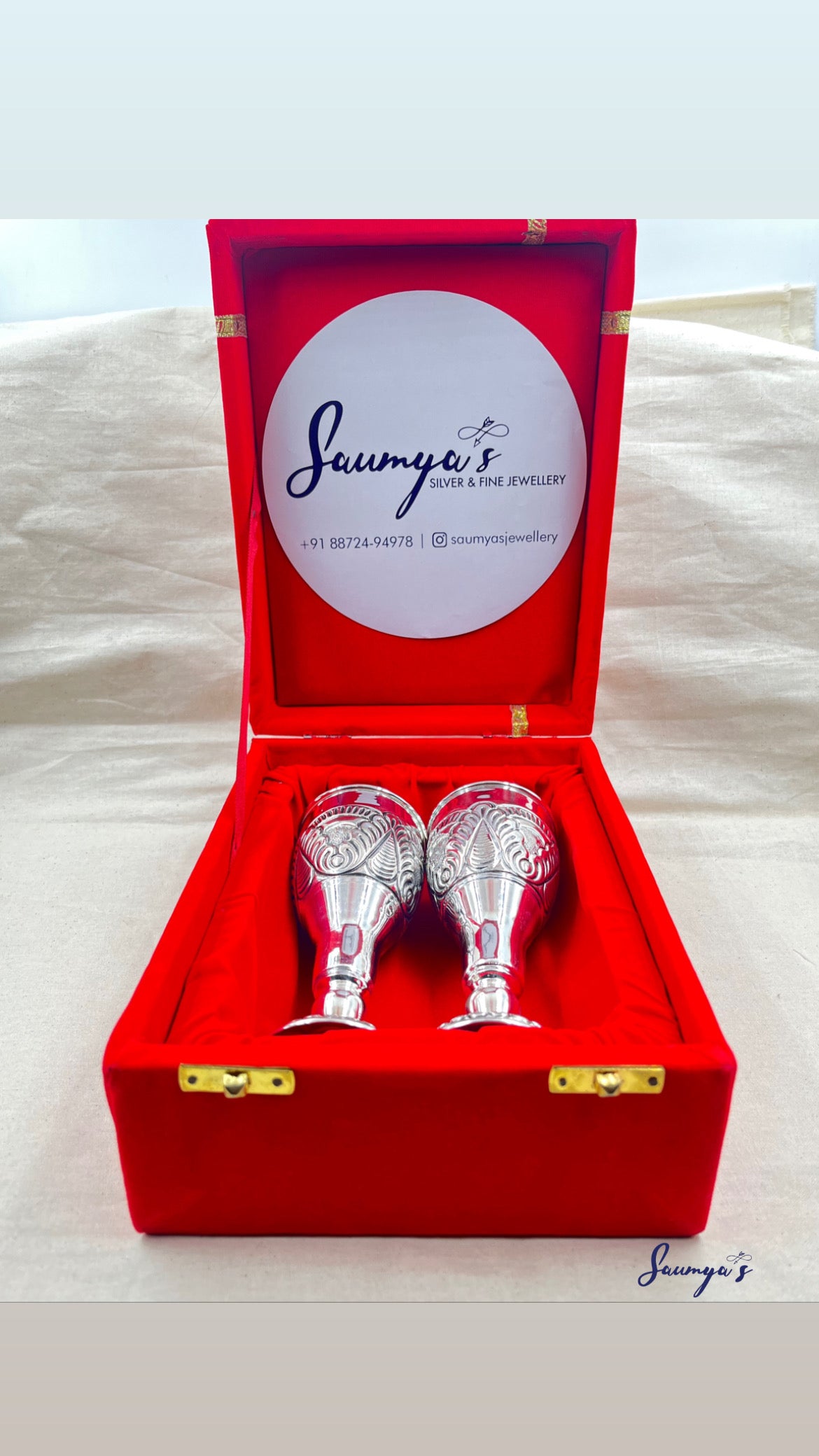 Hand Crafted Wine Glasses in pure 92.5% Silver!