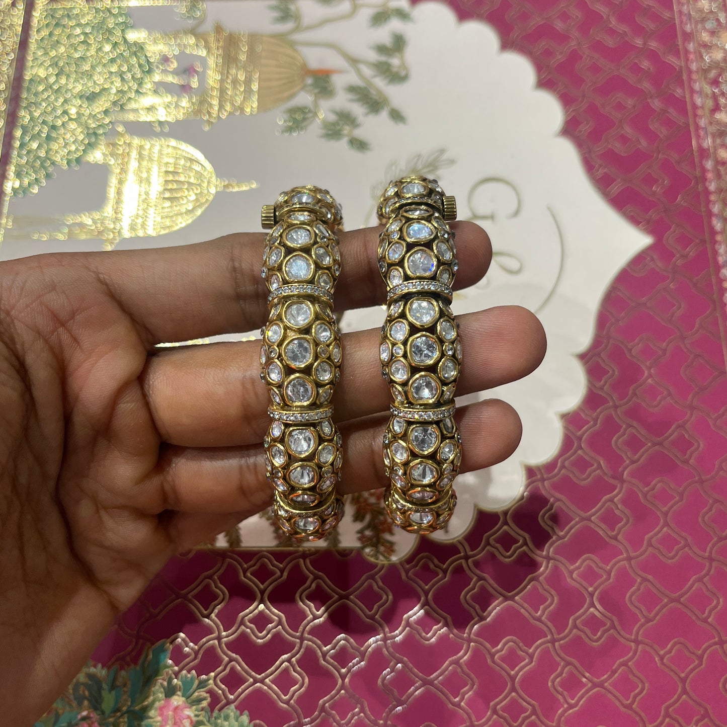 Polki Gajra Bangles