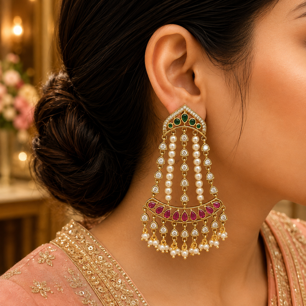 Rajsi Jalhaar Chandrika Earrings