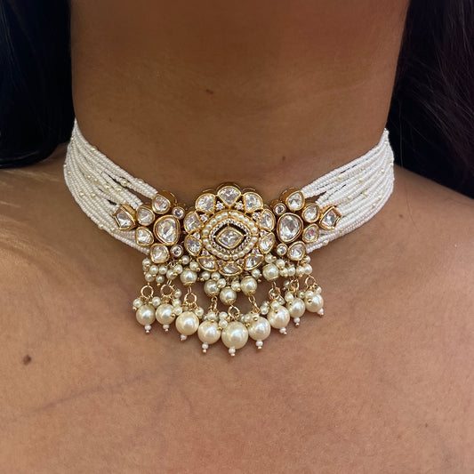 Chandrika Kundan Pearl Choker Set