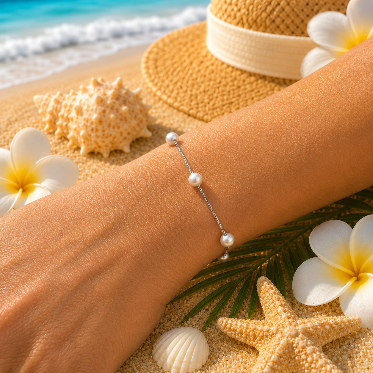 Pearl Drift Silver Bracelet