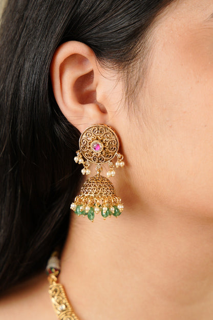 Kanchan Ratna Antique Gold Hasli