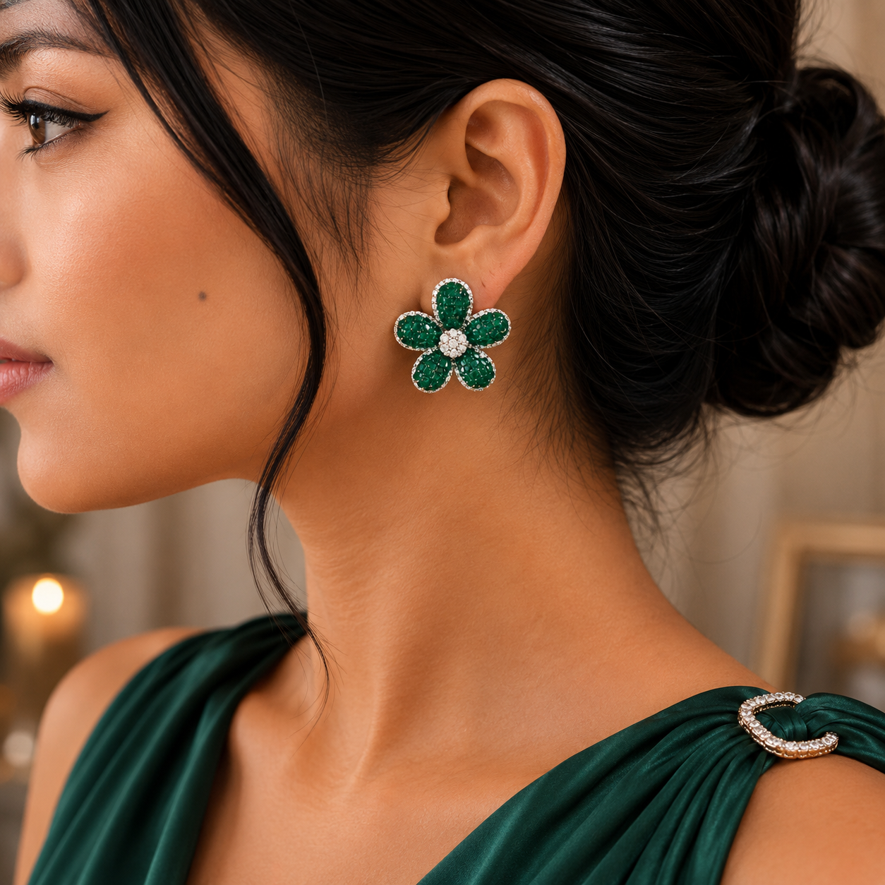 Blossom Luxe Floral Stud Earrings