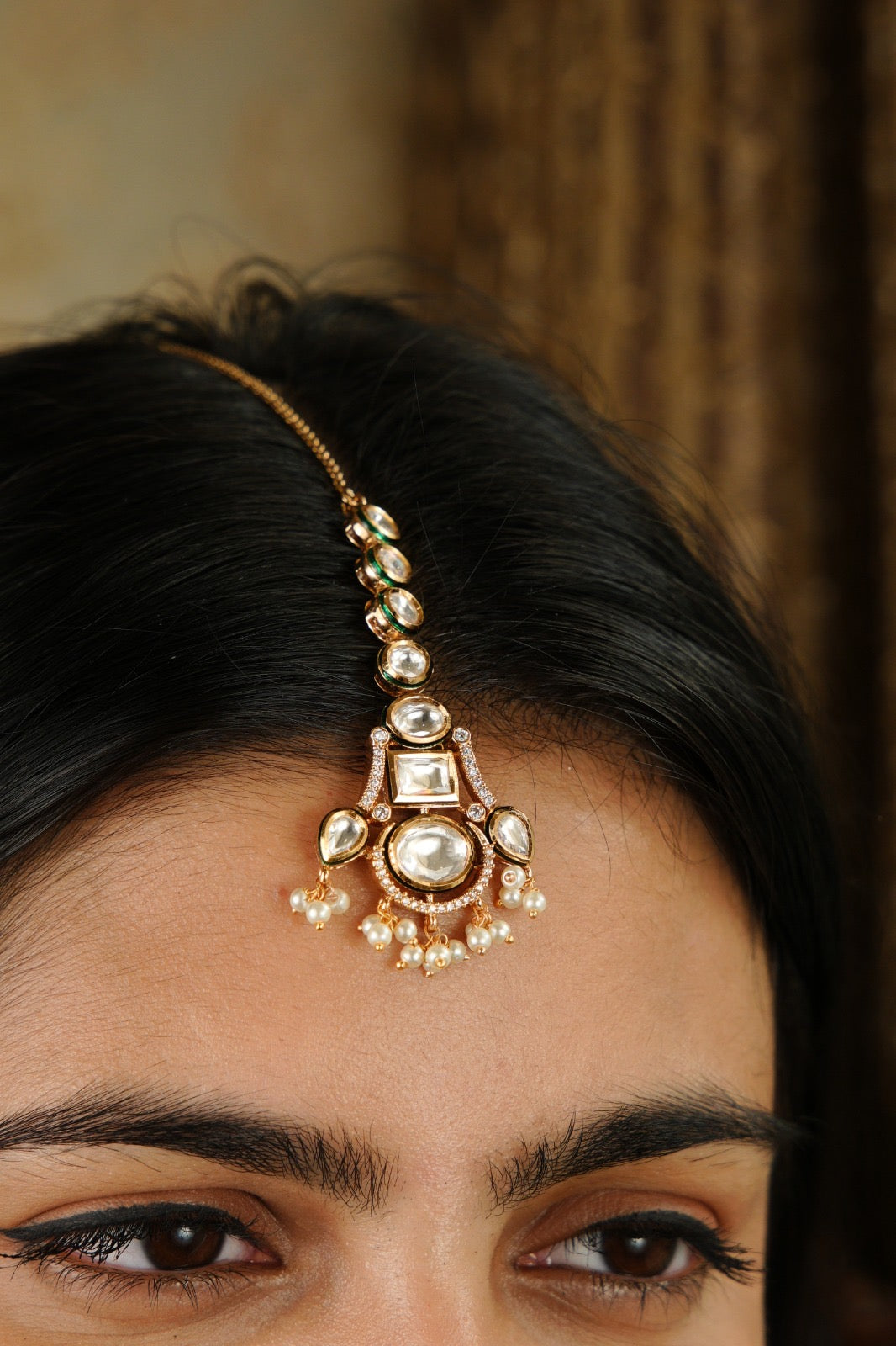 Pearl Peroi Kundan Semi-Bridal Set