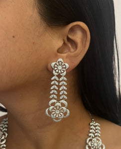Zenia Flower American Diamond Necklace