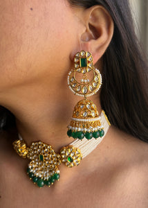 Elegant Kundan Chic Set With Jhumki’s