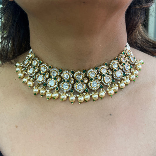 Eternal Meenakari Moissanite Polki Choker