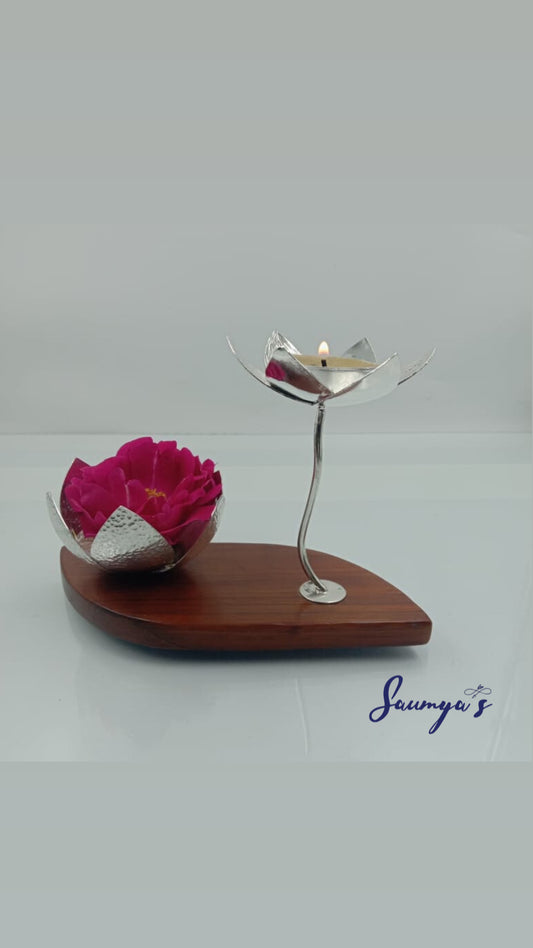 92.5% Silver Double Candle Stand Holder!