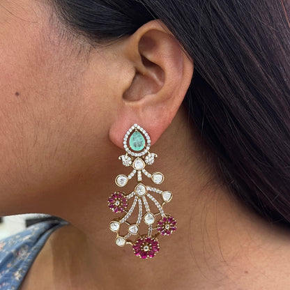 Mint Royale Moissanite Polki Hasli