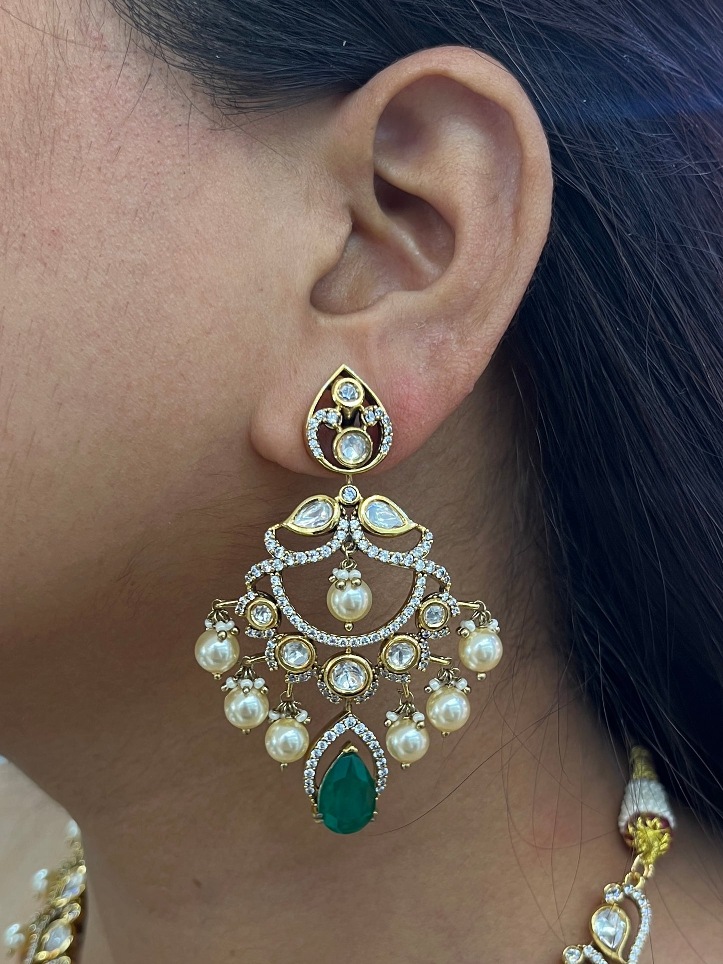 Rani Victorian Polki Necklace Set