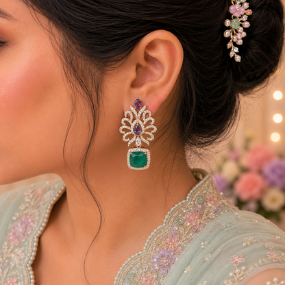Regal Bloom Drop Earrings