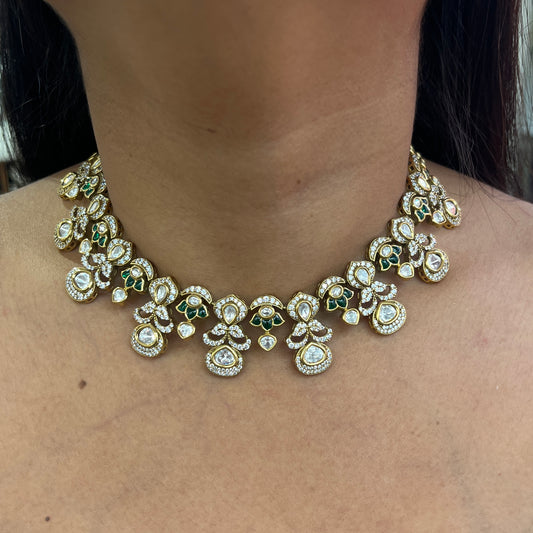 Nooréva Moissanite Polki Necklace Set