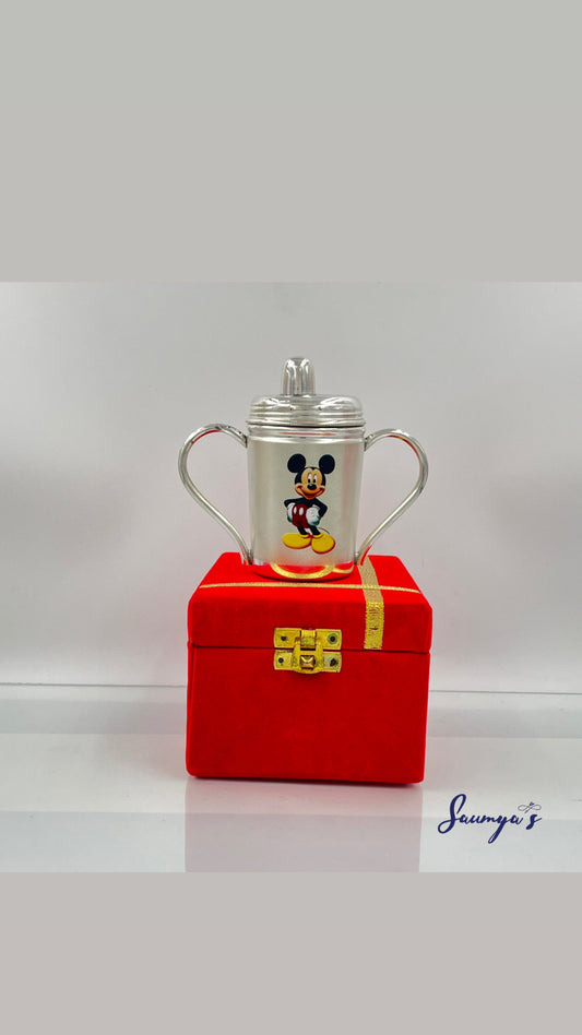 Mickey Mouse Pure 92.5% Silver Baby Mug/Sipper!