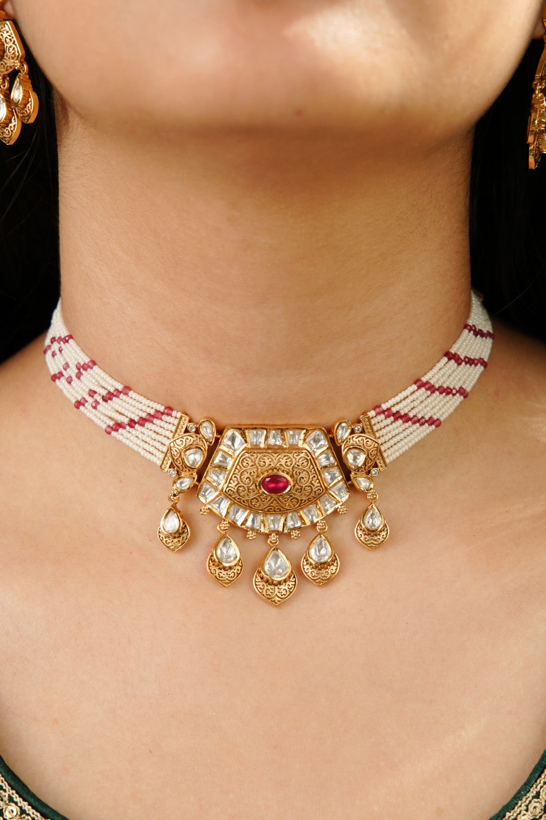 Ruby Glow Kundan Choker