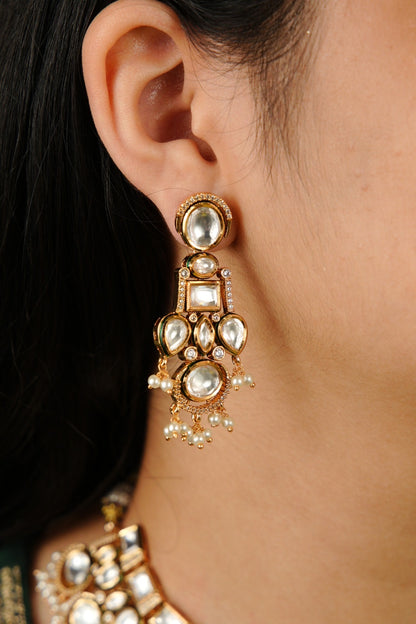 Pearl Peroi Kundan Semi-Bridal Set