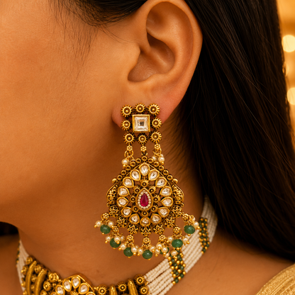 Mayura Mint Kundan Choker