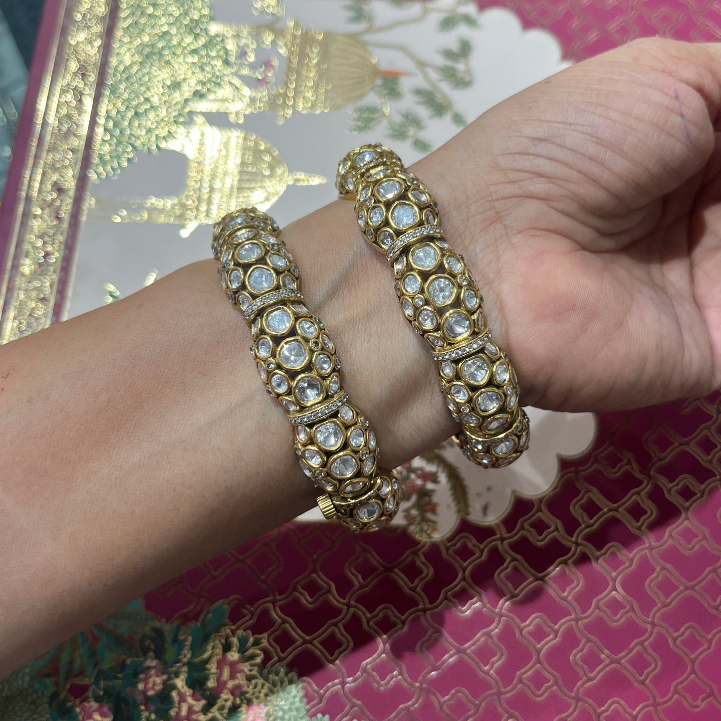 Polki Gajra Bangles