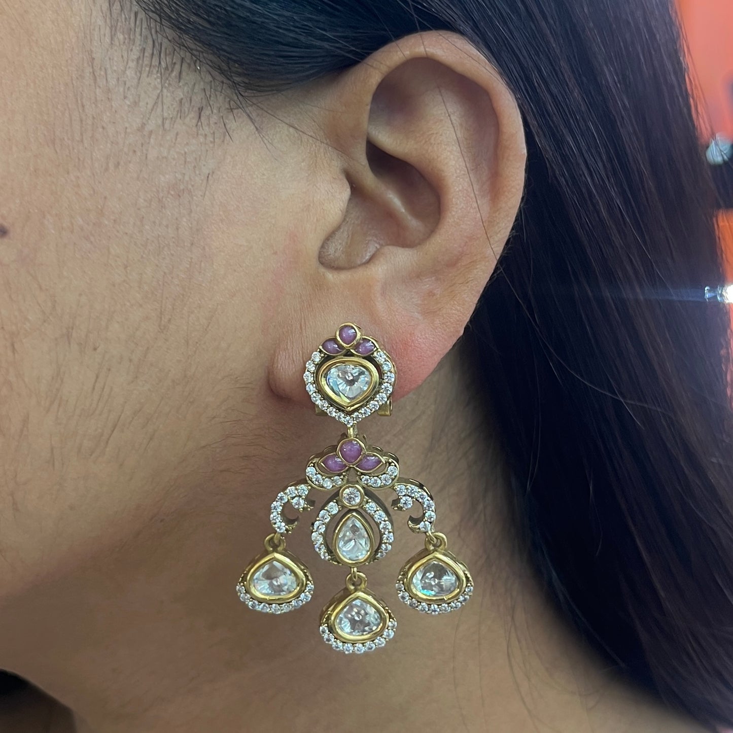 Nooréva Moissanite Polki Necklace Set