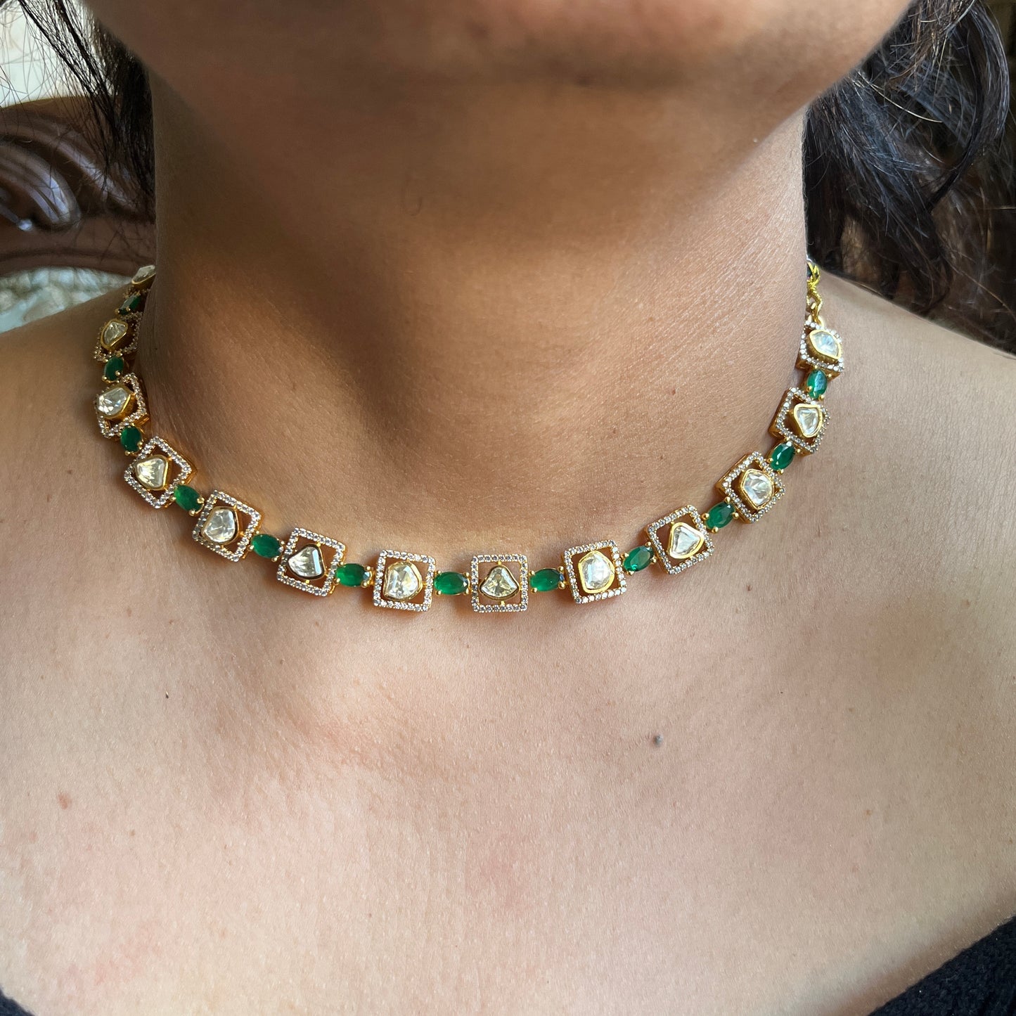 Timeless Duo Polki Necklace